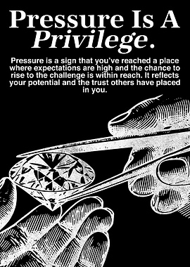 Pressure Is a Privilege Motivational Quote Poster Inspirational Wall Art