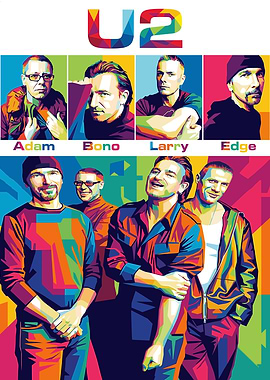 U2 Band Pop Art Portrait