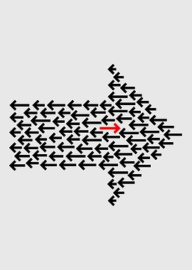 Minimalist Arrow Poster — Inspirational Stand Out & Go Your Own Way Art