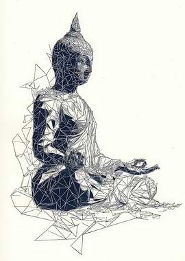 Geometric Buddha Illustration