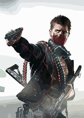 Armed Man with Red Mask