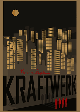 Kraftwerk Neon Lights Album Cover Art