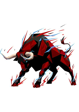 Geometric Bull Illustration