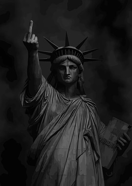 Statue of Liberty Middle Finger