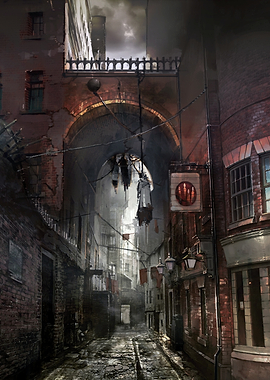 Dark Victorian Alleyway