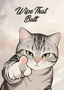 Wipe That Butt Cat