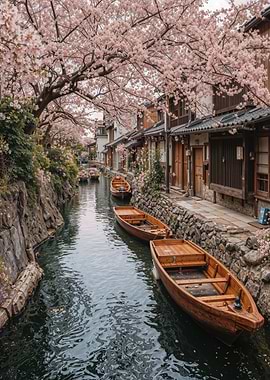 Cherry Blossoms Canal