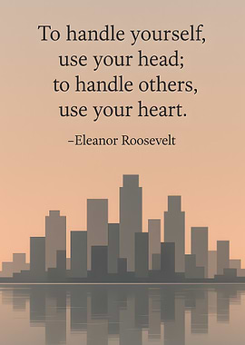 Eleanor Roosevelt Quote Cityscape Reflection