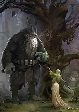 Forest Encounter: Giant and Elf