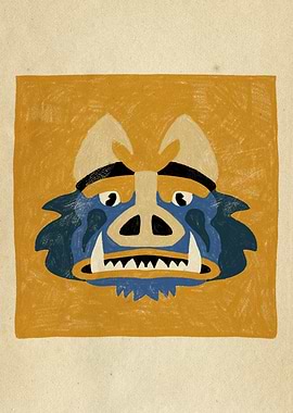 Dancing Diablitos - Monster Face Illustration