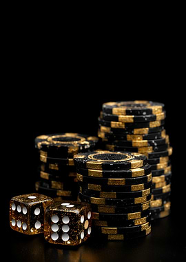 Casino Chips and Dice