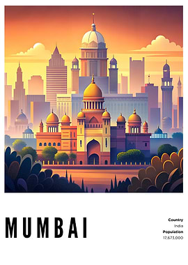 Mumbai Cityscape Illustration