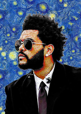 The Weeknd Starry Night Painting