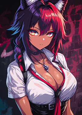 Anime Girl with Fox Ears