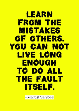Learn from Mistakes - Motivational Quote