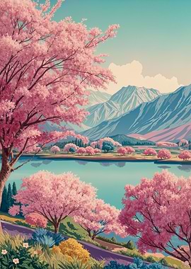 Cherry Blossom Spring Lake