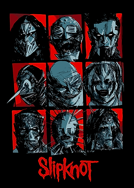 Slipknot Band Members Masked Portraits