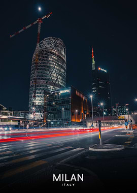 Milan, Italy at Night