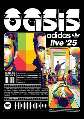 Oasis Adidas Live '25 Poster