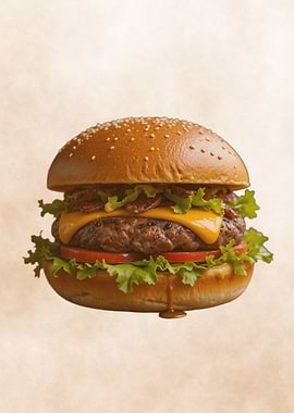 Delicious Burger with Cheese