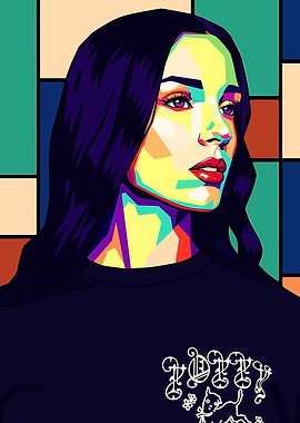 Poppy Portrait in Pop Art Style