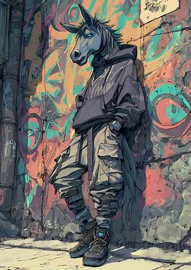 Urban Streetwear Horse