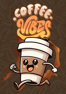Coffee Vibes Cartoon