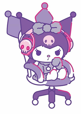 Kuromi on Gaming Chair