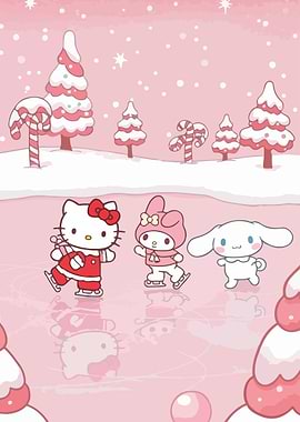 Hello Kitty Winter Ice Skating