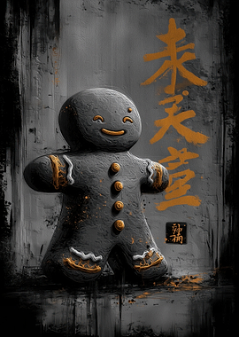 Ukiyo Minimalism Gingerbread Man