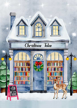 Christmas Tales Bookstore in Winter
