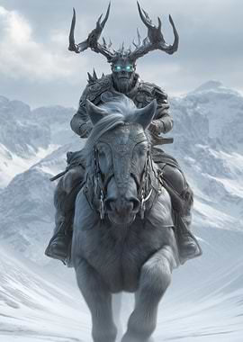Odin Riding Demonic Horse Sleipnir
