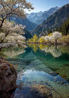 Mountain Lake Reflection