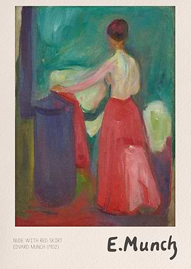 Nude with Red Skirt by Munch