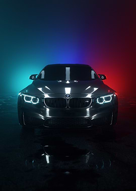 Sleek BMW M4 Front View