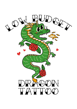 Low Budget Dragon Tattoo Illustration