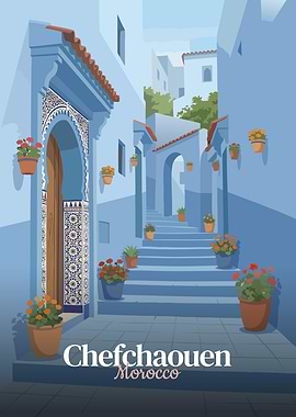 Chefchaouen Illustration