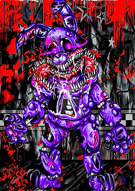 Nightmare Bonnie Animatronic Horror Art