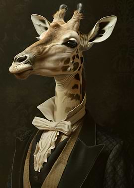 Dapper Giraffe Portrait