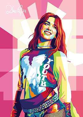 Dua Lipa Pop Art Portrait
