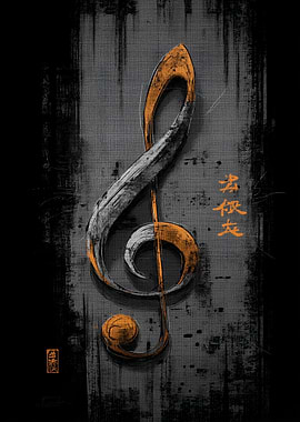 Ukiyo Minimalism Treble Clef