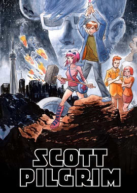 Scott Pilgrim Comic Book Cover Art