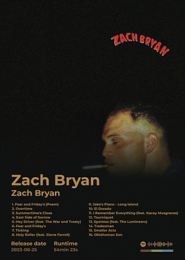 Zach Bryan Album Cover