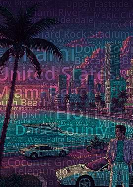 Miami Vice Text Art