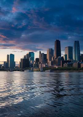 Chicago Skyline at Dusk