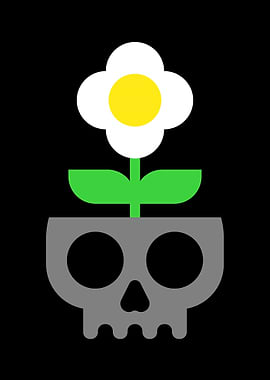 Flower in Skull Pot