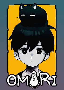 Omori game character with black cat