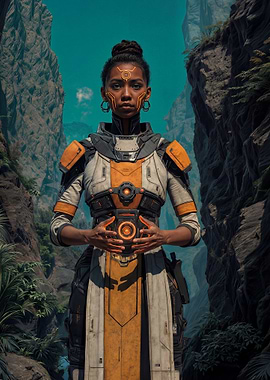 Sci-Fi Woman in Canyon