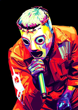 Corey Taylor Slipknot Colorful Pop Art