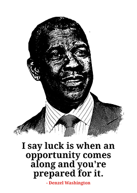 Denzel Washington Quote Art